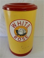 TRASH CAN RESTORED TO WHITE ROSE