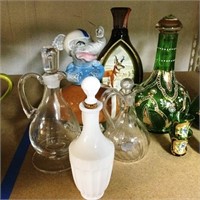 Lot of Bottles and Decanters