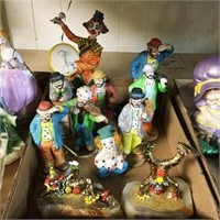 11 Clown Figurines