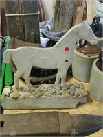 Horse Weathervane piece in cement