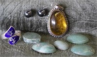 STERLING & NATURAL STONE  JEWELRY