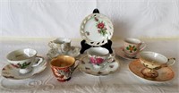 5 Vintage Teacup Sets and Dragon Ware Teacup