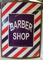 Vintage Metal Barber Shop Convex Sign