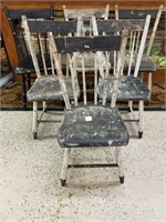 ca. 1850 Plank Bottom Chairs - 6 pcs.