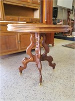 Antique Round Walnut Foyer /Occasional Table