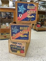 ca. 1940's Fruit Crates - Blue Star & Nuchief