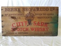 Vintage Cutty Sark Scotch Whiskey Wooden Crate