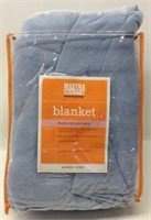 Martha Stewart Blue Queen/King Microfiber Blanket