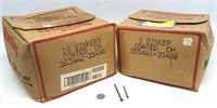 Two 50 lb boxes sinker coated nails- 16 & 8 Penny