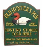 16x 16 Old Hunter's Pub Sign