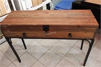 Wooden Sofa Table with 2 Drawers & Lift Up Top