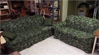 Matching Green Sklar-Peppler Sofa & Love Seat
