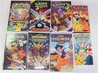 Selection of  10 Pokeman & Digimon VCR Movies