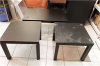 Matching Black Coffee Table 2 End Tables & 2 Lamps