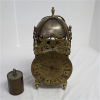 Rare Antique All Brass Lantern Clock