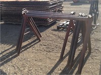 (4) Metal Pipe Saw Horses/Pipe Stands