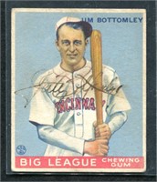 1933 Goudey Jim Bottomley Signed Baseball Card