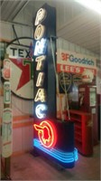 Vintage Neon Pontiac Dealership Sign