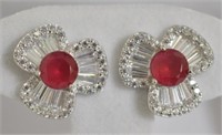 3.98ct Ruby Earrings