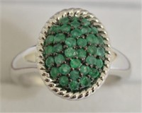 Genuine Emerald Dinner Ring