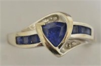 Sapphire Diamond Ring 10kt