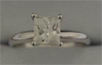 1.01ct Princess Diamond Solitaire Ring 14kt