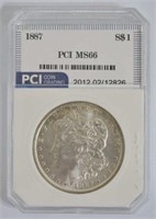 1887 PCI MS66 Morgan Silver Dollar