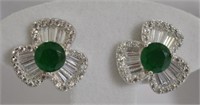 3.98ct Emerald Earrings