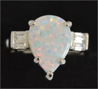 3ct Opal Pear Cut Ring