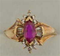 Ruby Diamond Ring 10kt