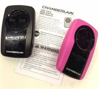 (2) Chamberlain Black & Pink Garage Remotes