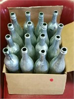 Old wine bottle candle holders