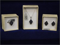 Jewelry - New Sapphire Necklace / earrings / ring