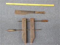jorgensen wooden furniture clamp & antique machete