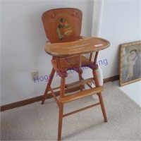 Wood high chair