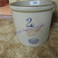 2 gallon Red Wing crock- usual cracks & chips