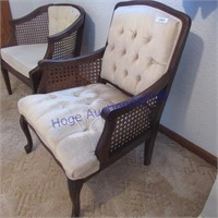 Wicker sided padded chair