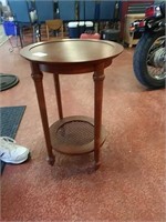 Circular vintage end table