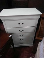 White 5 drawer chest