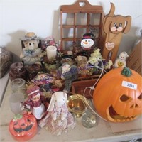 Fall decorations, shelf, candles