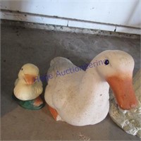 2 ducks - concrete yard ornaments