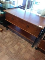 Two-piece matching set coffee table and TV stand