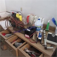 Ccntenets of bench & drawers- anti freeze, oil,