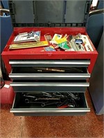 Benchmark tool box with tools