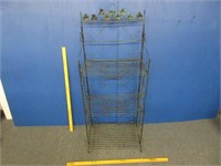 vintage 4ft tall folding wire rack (1of2)