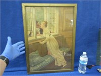 antique "kissing couple" print - circa early 1900s