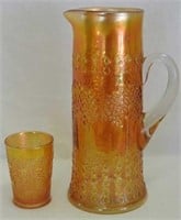 Orange Tree & Scroll tankard water pitcher &
