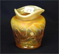 Estate miniature 3" vase - peach opal