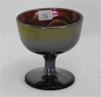 Scroll Embossed small size round compote - purple