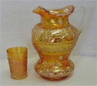 Strawberry Scroll water pitcher & 1 tumbler